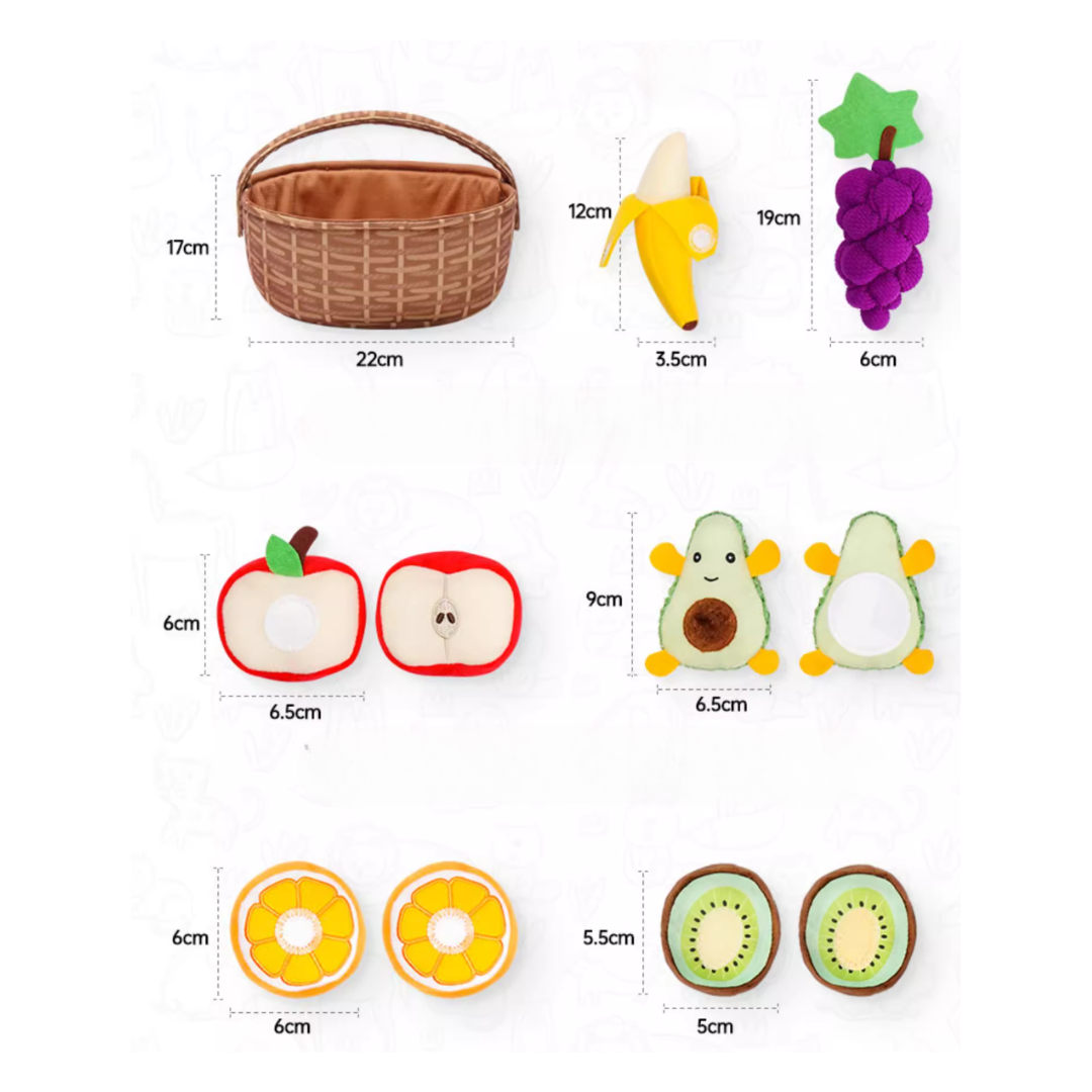 Fruit basket soft toys