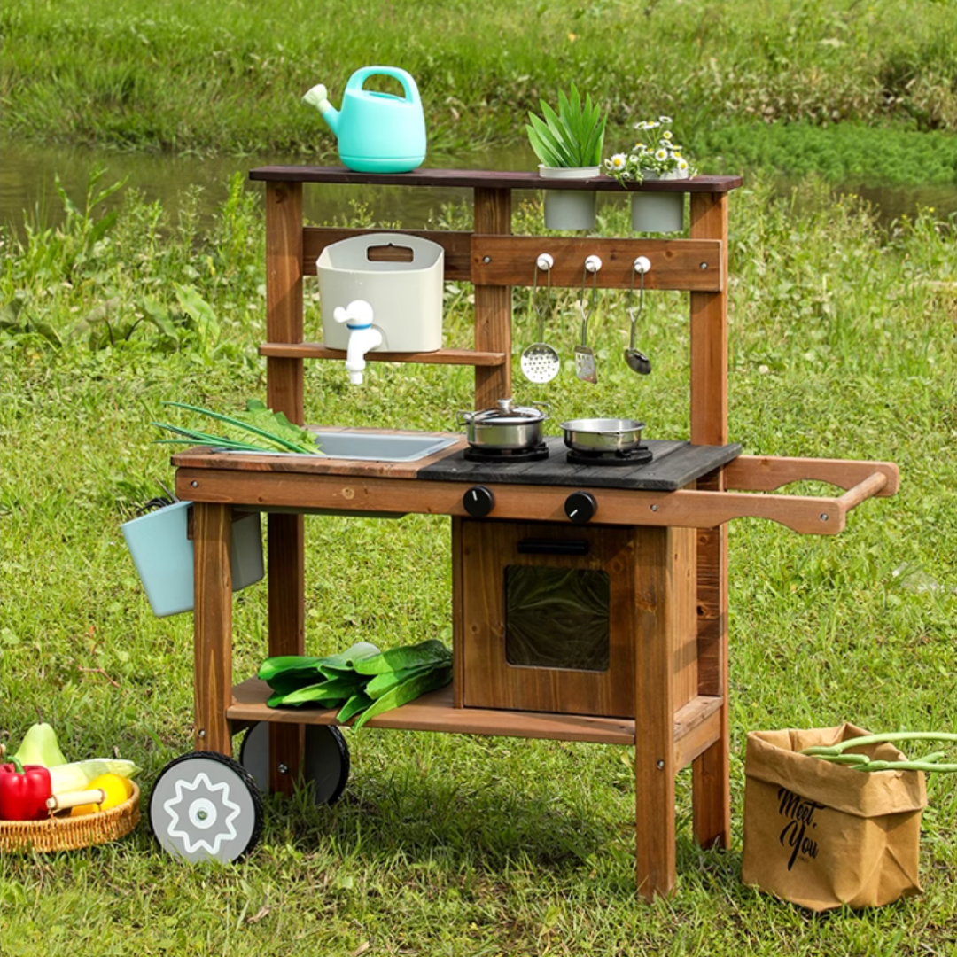 Outdoor mud kitchen